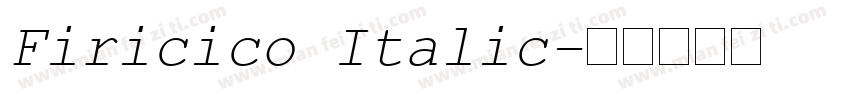 Firicico Italic字体转换